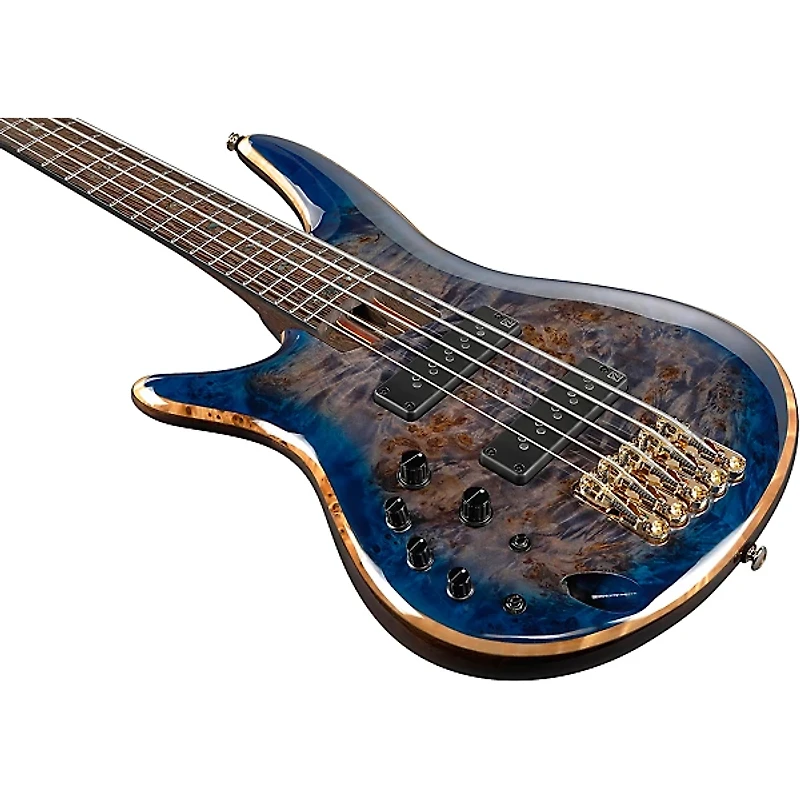 Ibanez Premium SR2605L Left-Handed 5-String Electric Bass Guitar Cerulean Blue Burst