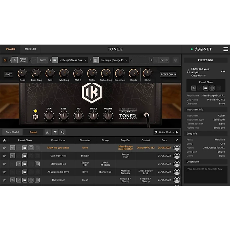IK Multimedia TONEX MAX Software Plug-in