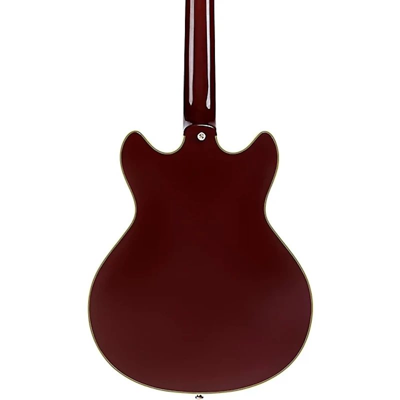 D'Angelico Excel Mini DC Tour Semi-Hollow Electric Guitar With Supro Bolt Bucker Pickups and Stopbar Tailpiece Solid Wine