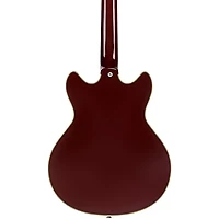D'Angelico Excel Mini DC Tour Semi-Hollow Electric Guitar With Supro Bolt Bucker Pickups and Stopbar Tailpiece Solid Wine