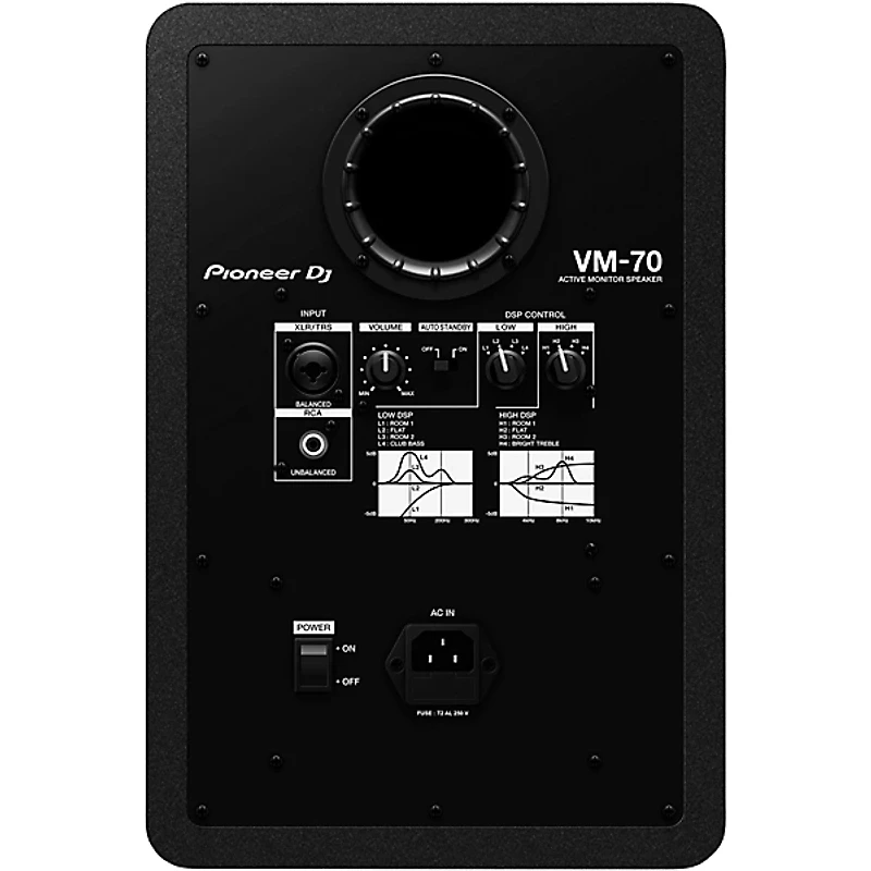 Pioneer DJ VM-70 6.5" Active Monitor Speaker, Black (Each)