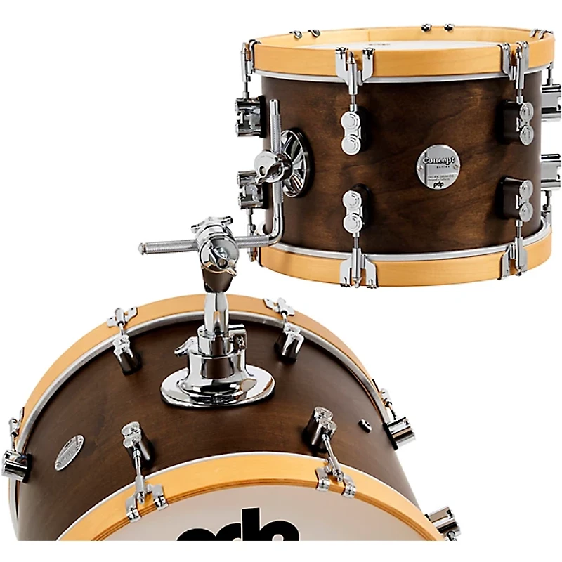 PDP by DW Concept Classic 3-Piece Bop Kit with Natural Hoops Walnut