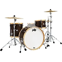 PDP by DW Concept Classic 3-Piece Shell Pack with 24 in. Bass Drum and Natural Hoops Walnut