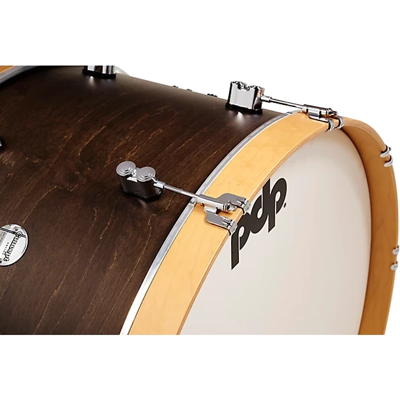 PDP by DW Concept Classic 3-Piece Shell Pack with 24 in. Bass Drum and Natural Hoops Walnut