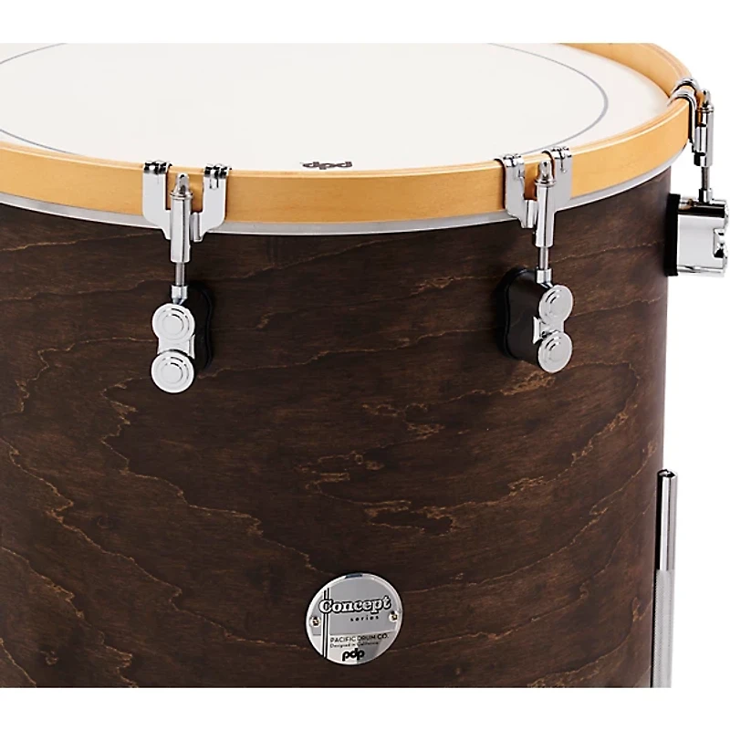 PDP by DW Concept Classic 3-Piece Shell Pack with 24 in. Bass Drum and Natural Hoops Walnut