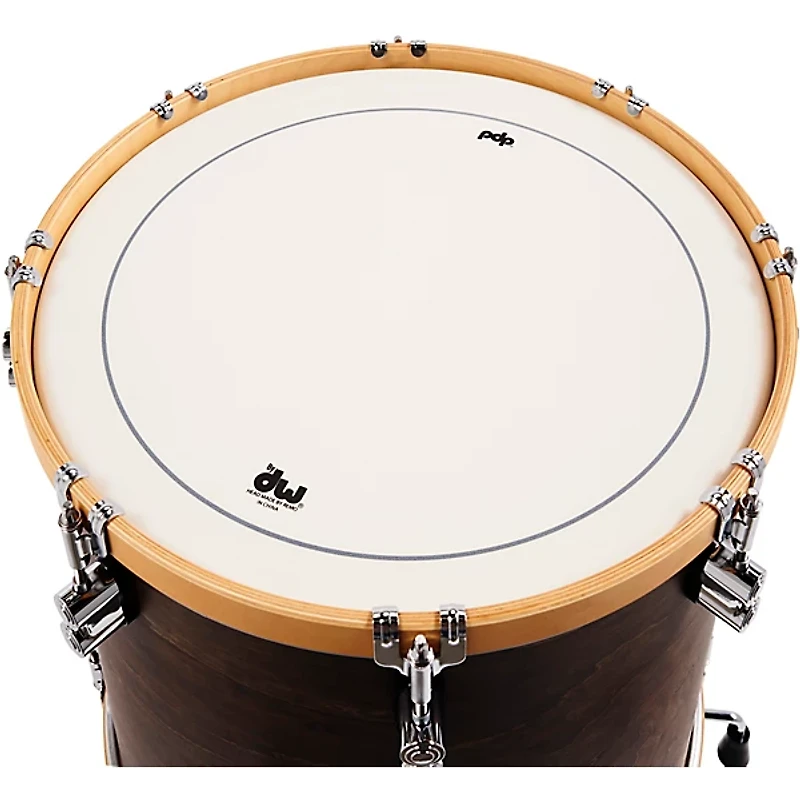 PDP by DW Concept Classic 3-Piece Shell Pack with 24 in. Bass Drum and Natural Hoops Walnut