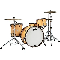 PDP by DW Concept Classic 3-Piece Shell Pack with 24 in. Bass Drum and Walnut Hoops Natural