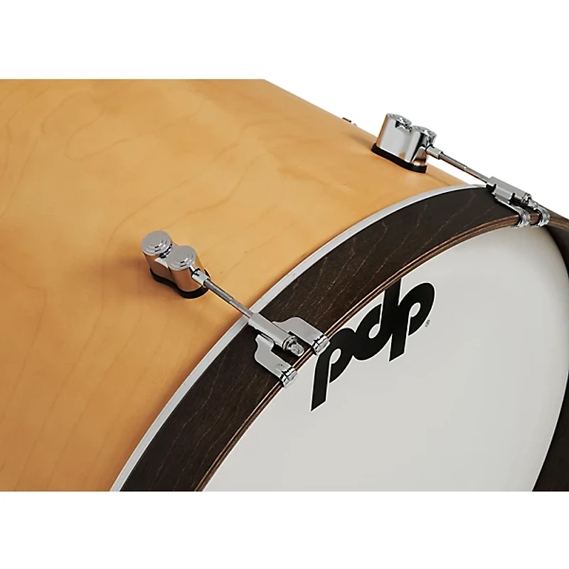 PDP by DW Concept Classic 3-Piece Shell Pack with 24 in. Bass Drum and Walnut Hoops Natural