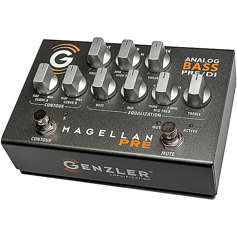 Genzler Amplification MAGELLAN PRE Analog Bass Pre/DI Effects Pedal Platinum Silver