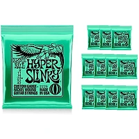 Ernie Ball Hyper Slinky Electric Guitar Strings 12 Pack
