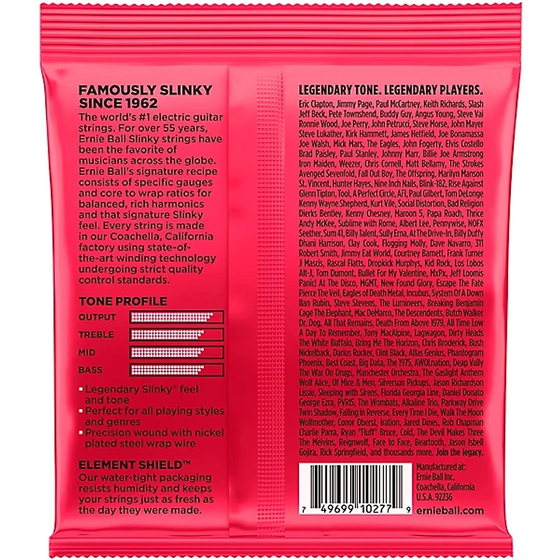 Ernie Ball Burly Slinky Nickelwound Electric Guitar Strings 12 Pack