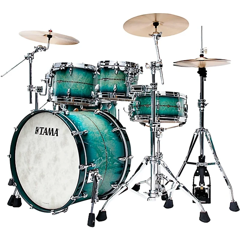 Restock TAMA STAR Factory Vault - Maple 5-Piece Shell Pack With 22" Bass Drum Cerulean Birds Eye Maple Burst