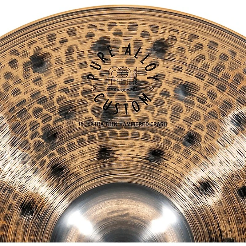 MEINL Pure Alloy Custom Extra Thin Hammered Crash Cymbal
