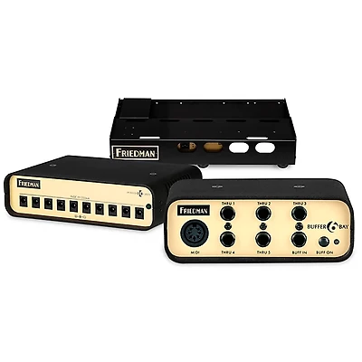 Friedman Tour Pro 1524 Platinum 15 x 24" Pedalboard With 1 Riser, Power Grid 10, Buffer Bay 6 Medium Black