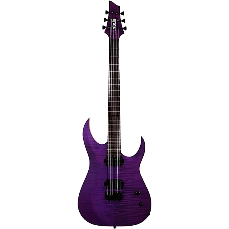 Schecter Guitar Research John Browne Tao-6 Electric Guitar Satin Trans Purple