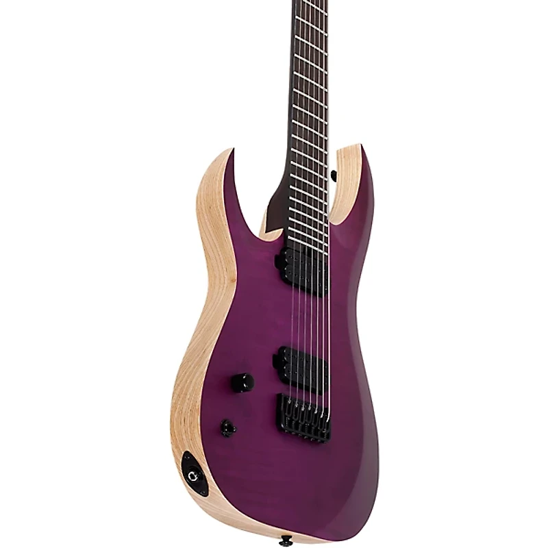 Schecter Guitar Research John Browne Tao-7 Left-Handed Electric Guitar Satin Trans Purple