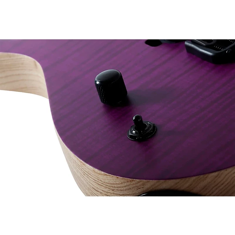 Schecter Guitar Research John Browne Tao-7 Left-Handed Electric Guitar Satin Trans Purple