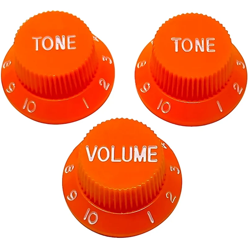 AxLabs Strat-Style Knob Kit with White Lettering (3)