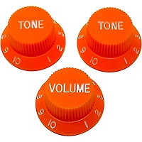 AxLabs Strat-Style Knob Kit with White Lettering (3)