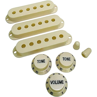 AxLabs Set Of Single Coil Pickup Covers In Vintage Spacing (52mm), Two Switch Tips
