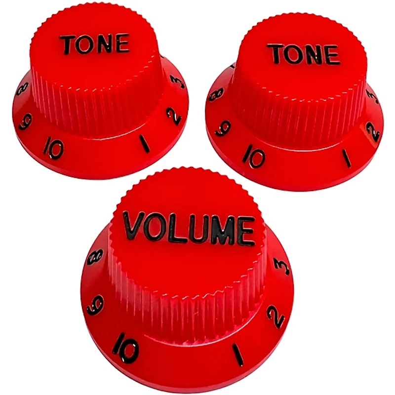 AxLabs Strat-Style Knob Kit with Black Lettering (3