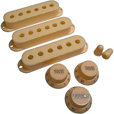 AxLabs Set Of Single Coil Pickup Covers In Vintage Spacing (52mm), Two Switch Tips