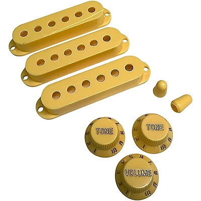 AxLabs Set Of Single Coil Pickup Covers In Modern Spacing (52/50/48), Two Switch Tips