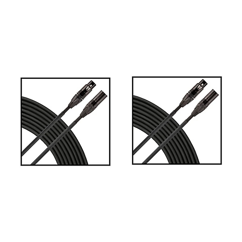 Livewire Elite Quad Microphone Cable 2-Pack - 25 ft. Black