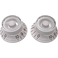 AxLabs Left Handed Bell Knob (Gold Lettering) - 2 Pack White