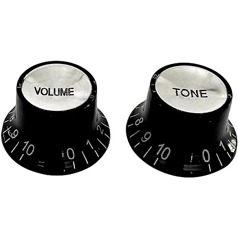 AxLabs Volume and Tone Top Hat Knobs With White Lettering -