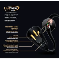 Livewire Elite Quad Microphone Cable 4-Pack 25 ft. Black