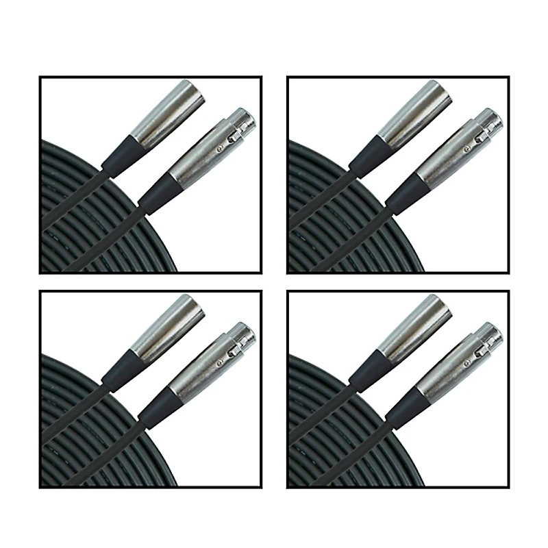 Gear One XLR Microphone Cable 4-Pack - 20 ft.