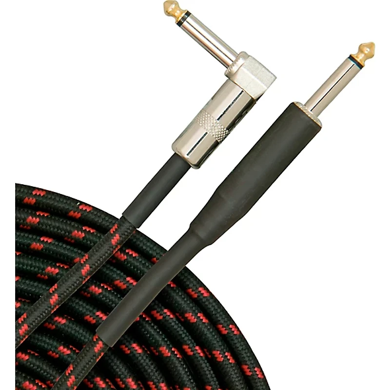 Musician's Gear Tweed Right Angle Instrument Cable 2-Pack