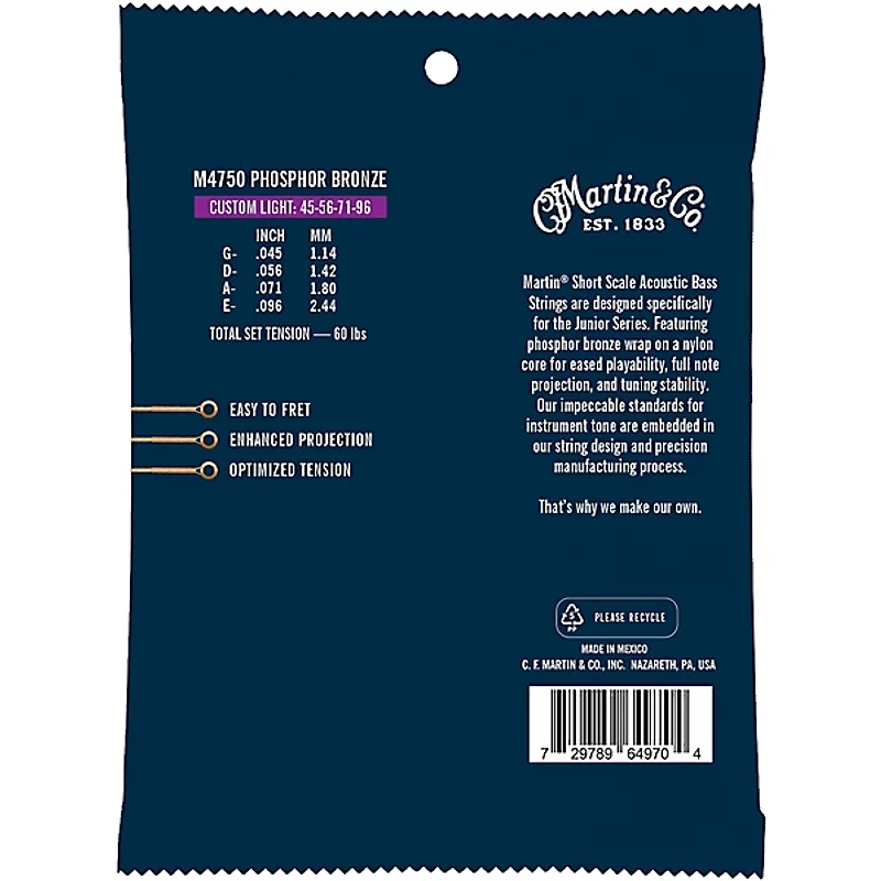 Martin Martin Short Scale Custom Light Acoustic Bass Strings 45 - 96