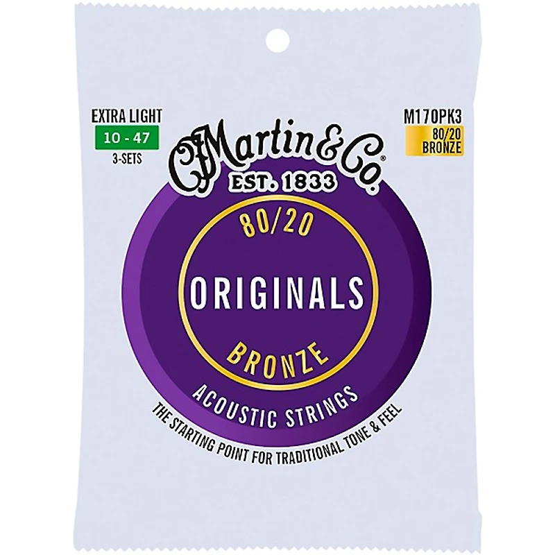 Martin Originals 80/20 Bronze 3-Pack
