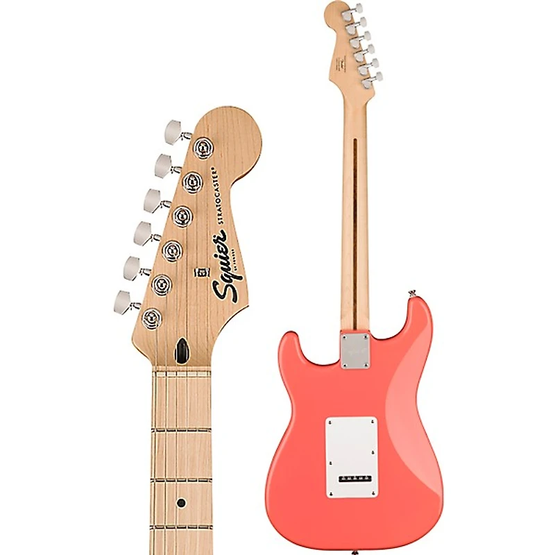 Squier Sonic Stratocaster HSS Maple Fingerboard Electric Guitar - Tahitian Coral
