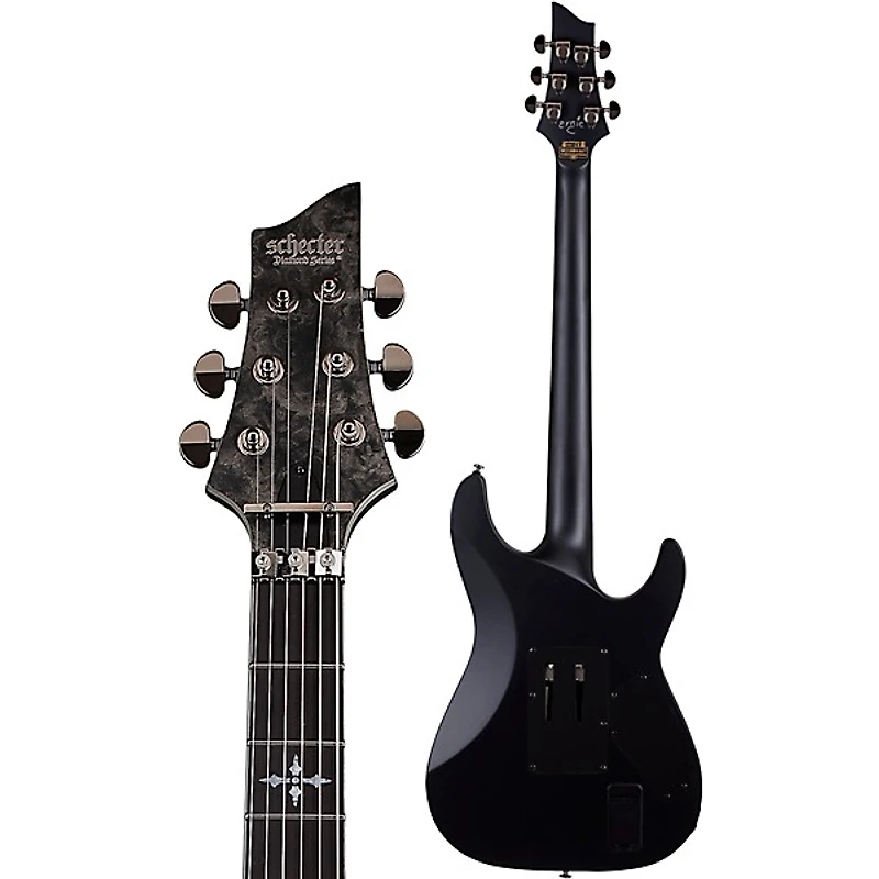 Schecter Guitar Research Ernie C C-1 Left Handed Electric Guitar Black Reign