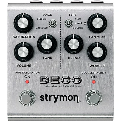 Strymon Deco V2 Tape Saturation & Doubletracker Delay Effects Pedal Silver