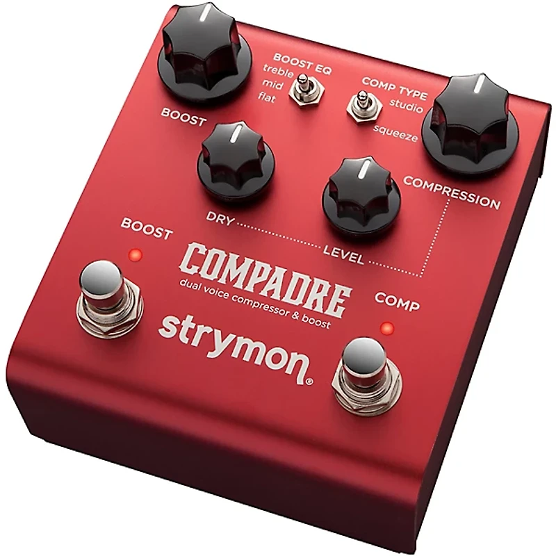 Strymon Compadre Dual Voice Compressor & Boost Effects Pedal Red