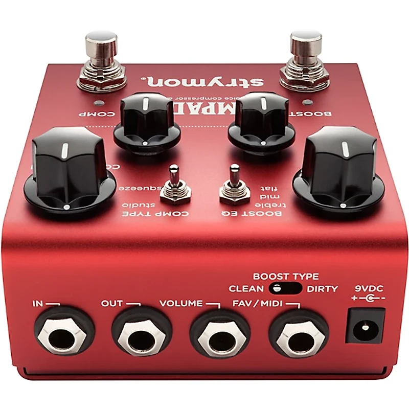 Strymon Compadre Dual Voice Compressor & Boost Effects Pedal Red