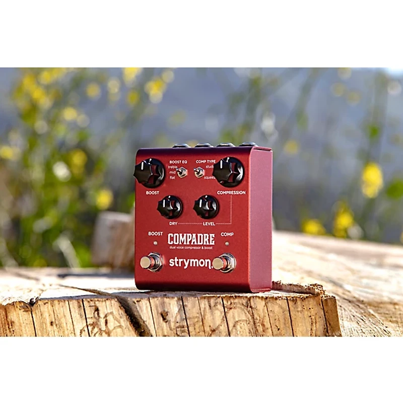 Strymon Compadre Dual Voice Compressor & Boost Effects Pedal Red