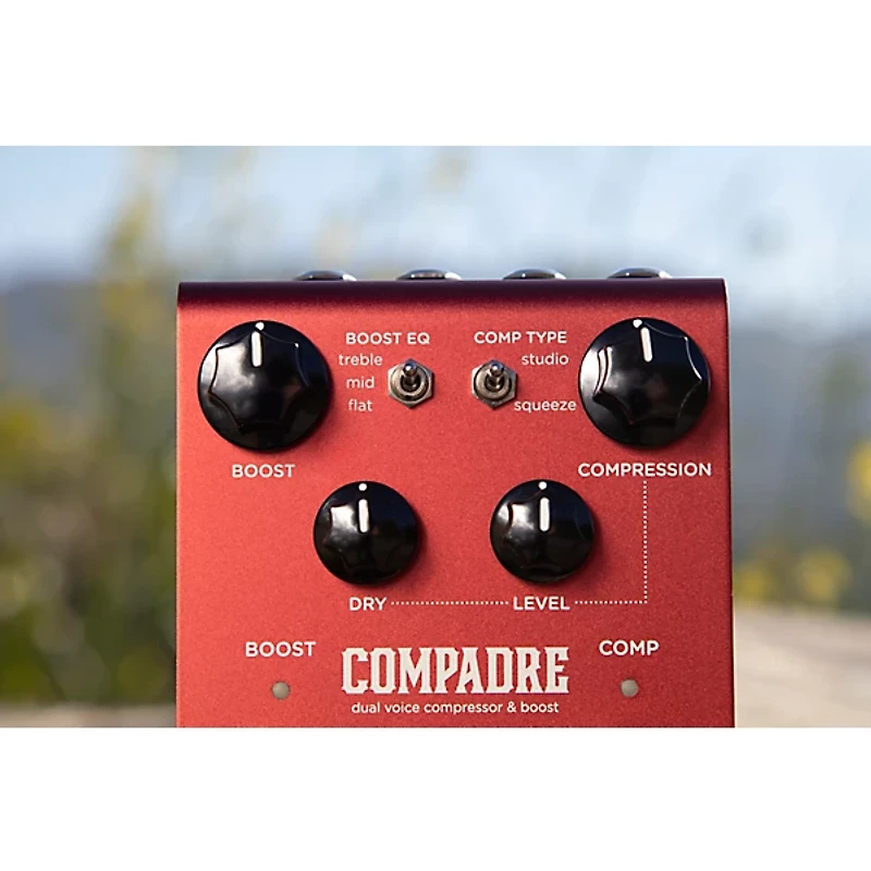 Strymon Compadre Dual Voice Compressor & Boost Effects Pedal Red