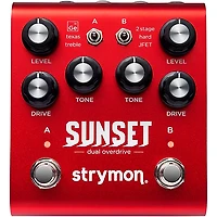 Strymon Sunset Dual Overdrive Effects Pedal Red