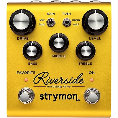 Strymon Riverside Multistage Overdrive Effects Pedal Yellow