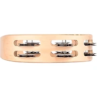 Nino Double Row Wood Tambourine, Natural 8 in.