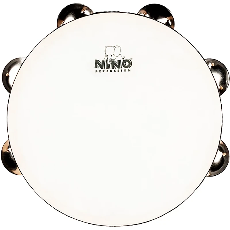 Nino Single Row Headed Wood Tambourine, Natural