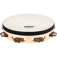Nino Single Row Headed Wood Tambourine, Natural