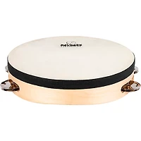 Nino Single Row Headed Wood Tambourine, Natural
