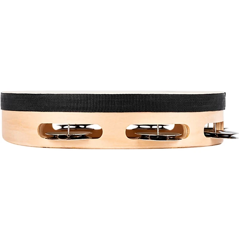Nino Single Row Headed Wood Tambourine, Natural