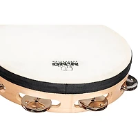 Nino Single Row Headed Wood Tambourine, Natural